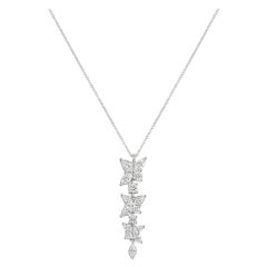 Tiffany & Co. Mixed Cluster-Tropfen-Halskette mit Diamanten, viktorianisch