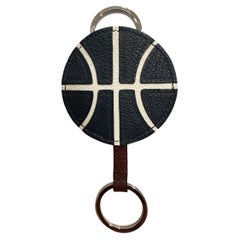 Hermès Basketball Schlüsselanhänger Collectors Item Bleu De Malte / Blanc / Bordeaux