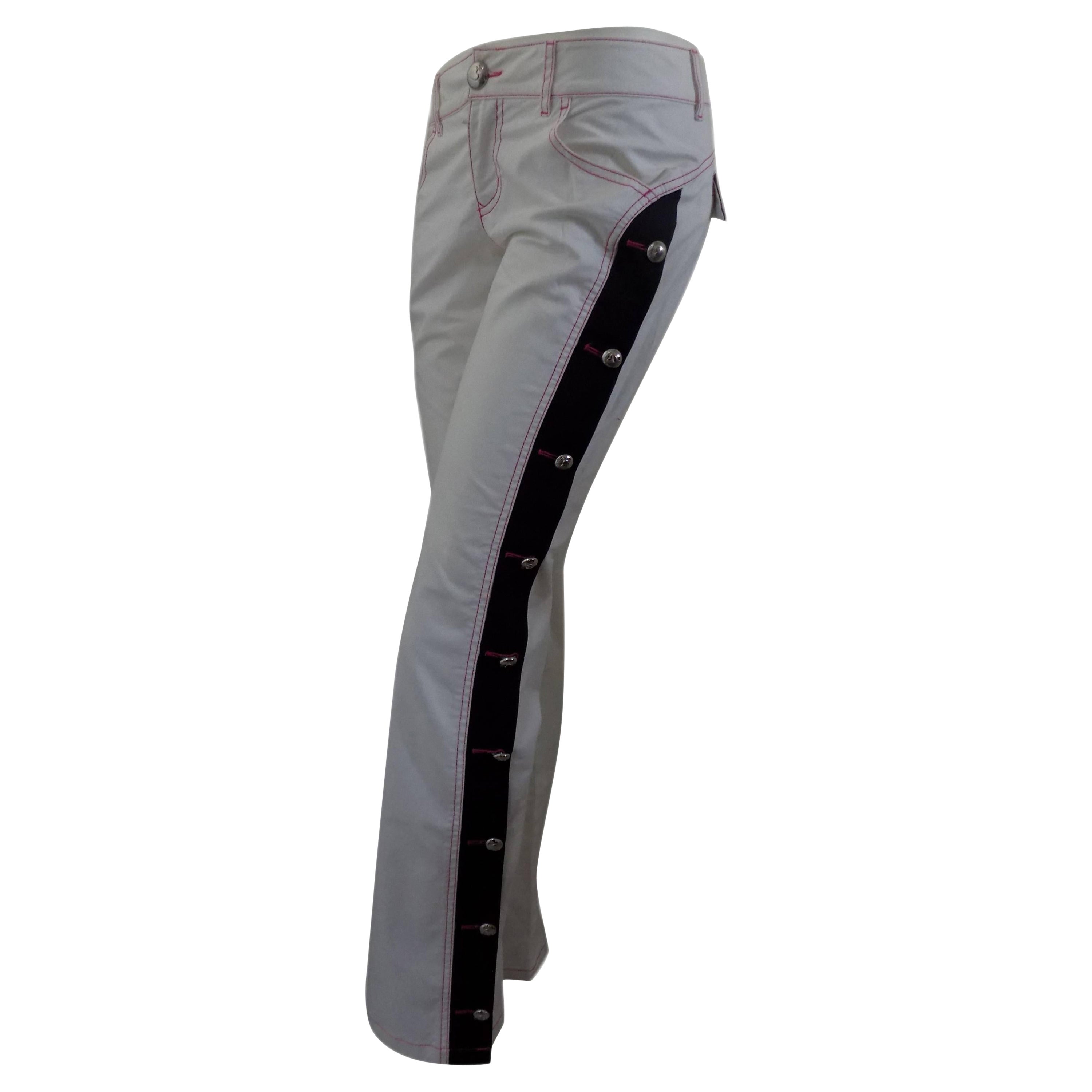 Moschino Jeans white trousers For Sale