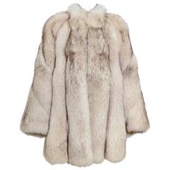 Vintage 80's Silver Fox Fur Coat 12