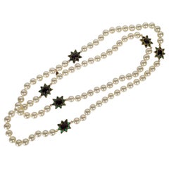 Retro Chanel Maison Gripoix Renaissance Star Link Pearl Necklace