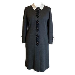 Pierre Cardin vintage grey wool Dress