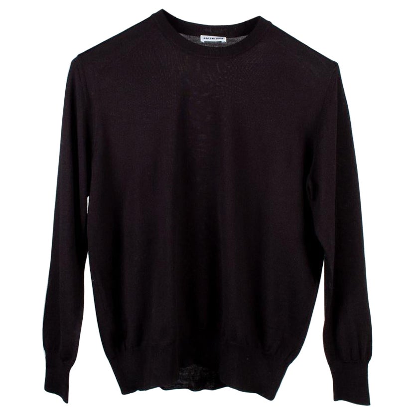 Balenciaga Men Sweater Top Crew Neck Size S/M, S598 en vente