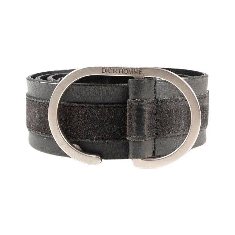Dior Homme Men Leather Belt Size 90 (Medium) S534 For Sale