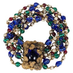 Antique Miriam Haskell Elaborate Beaded Bracelet