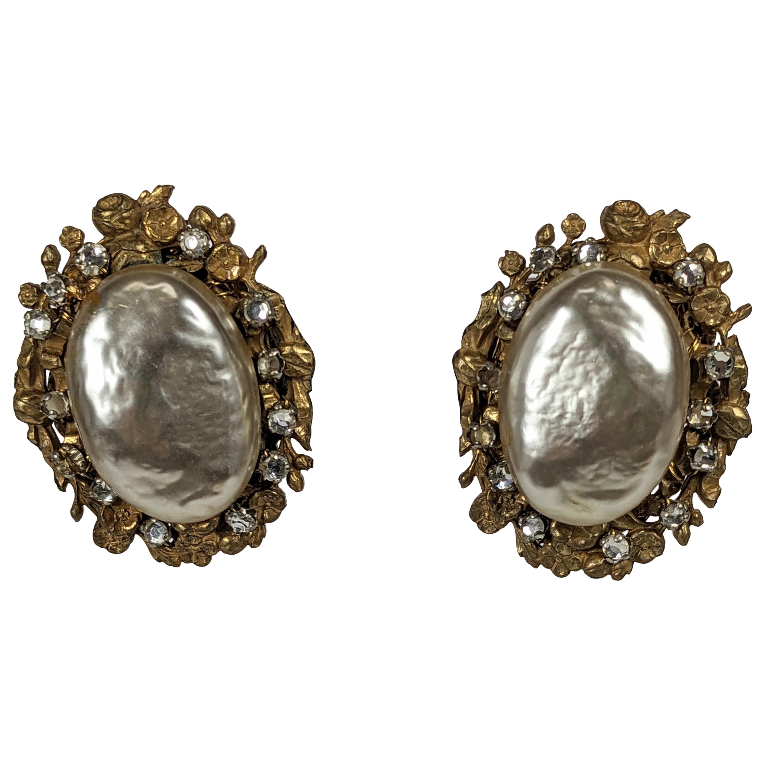 Miriam Haskell Clip-on Earrings