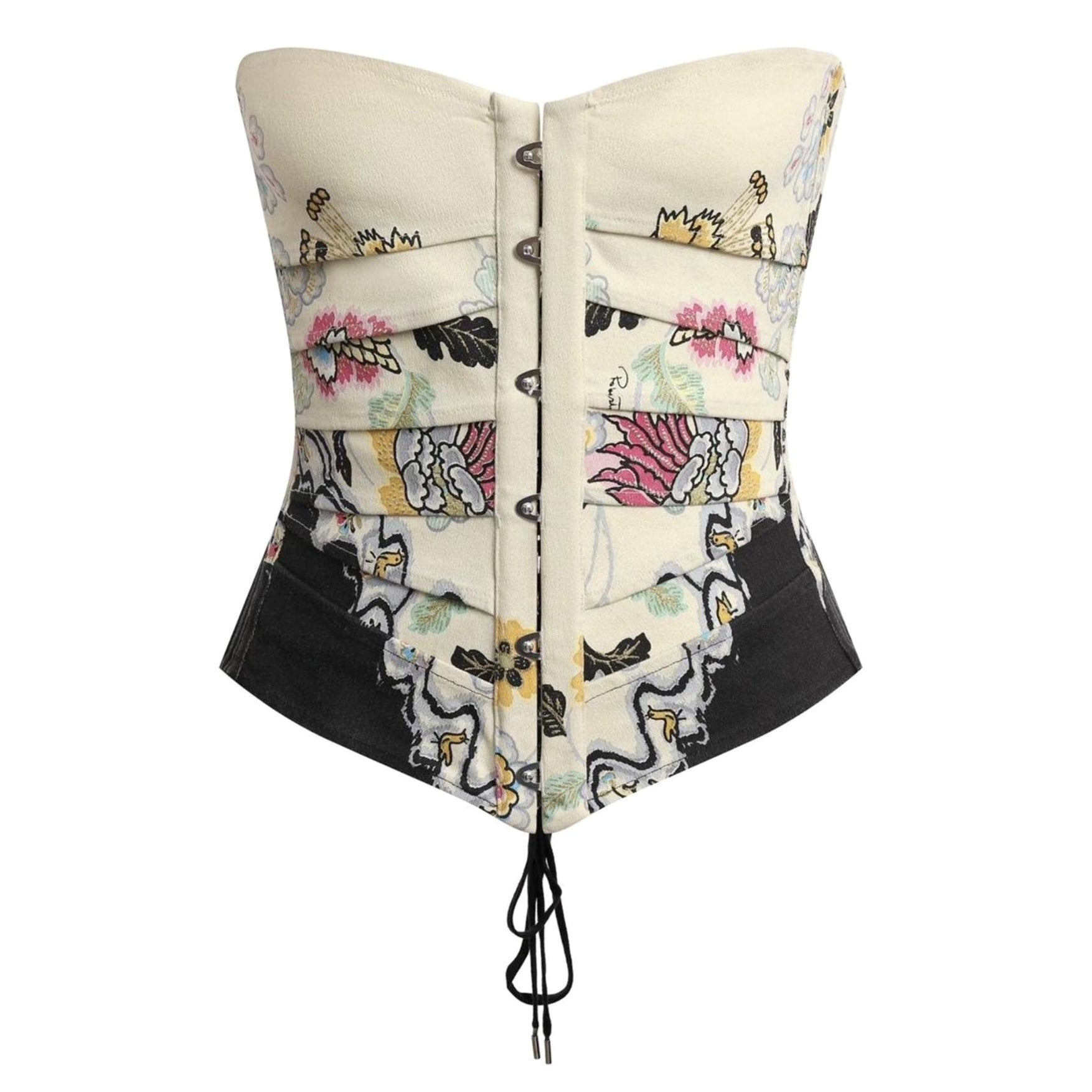 2003 Vintage Roberto Cavalli corset top For Sale