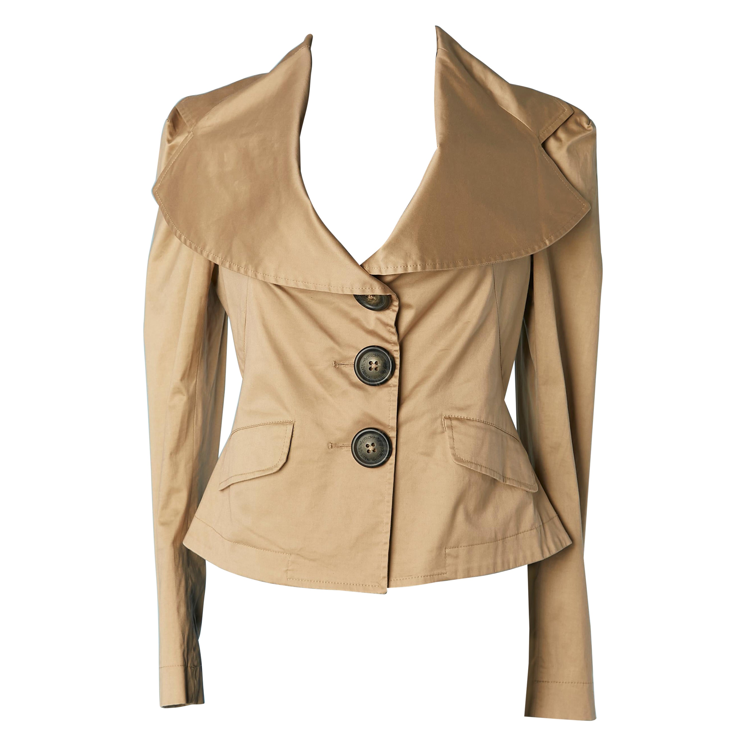 Beige single breasted cotton jacket Vivienne Westwood Anglomania  For Sale