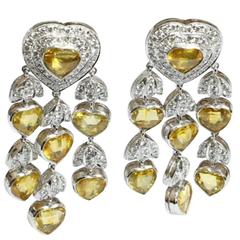 18kt Gold Earrings with sapphires