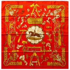 HERMES Silk Scarf Copeaux by Caty Latham, Issued in 1998