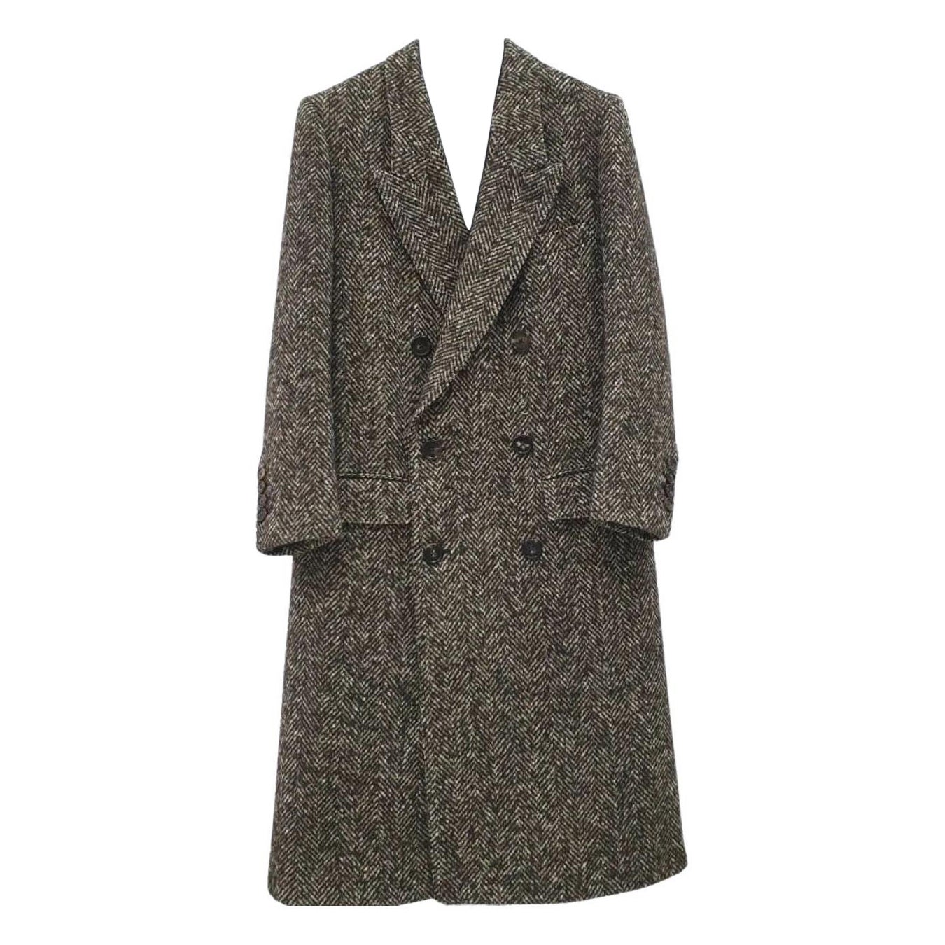 Celine Brown Wool Coat   For Sale