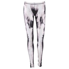 ALEXANDER MCQUEEN McQ c.2012 Black White X Ray Print Skeleton Leggings Pants