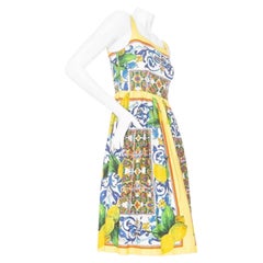 Dolce & Gabbana Kleid mit Majolika- und Zitronendruck