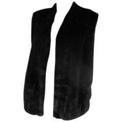 beautiful black mink sleeveless vest