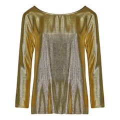 1991 Dokumentiertes Yves Saint Laurent Gold Metallic-Lame-Top