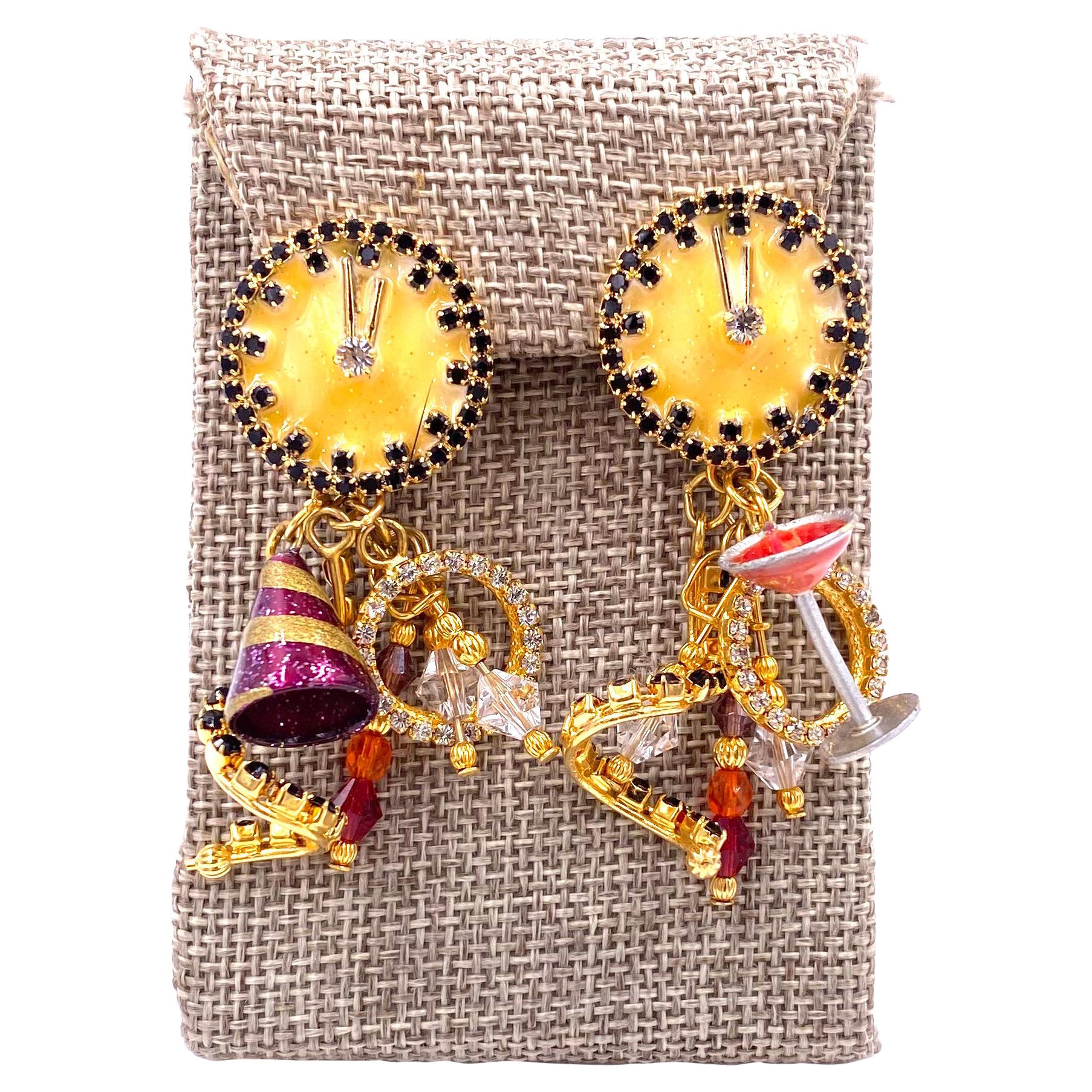 Lunch at the Ritz Party Time Earrings For Sale