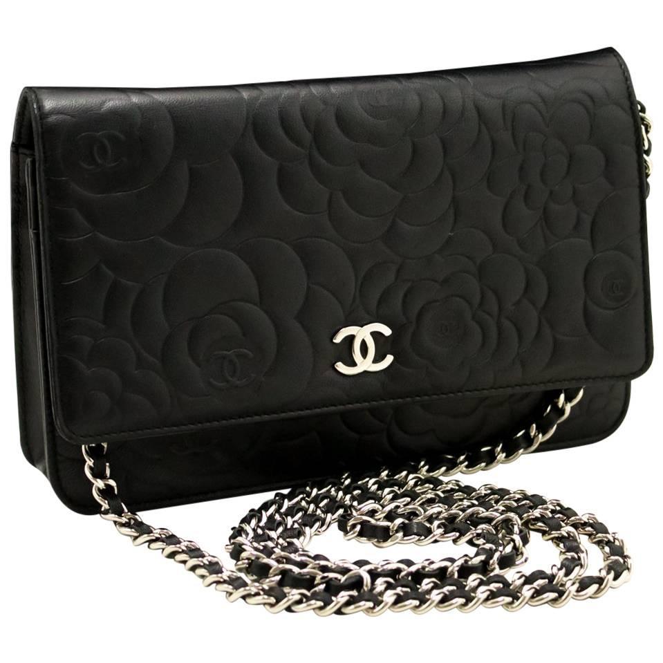 CHANEL Camellia WOC Wallet On Chain 2013 Shoulder Bag Crossbody at 1stDibs  | chanel camelia woc