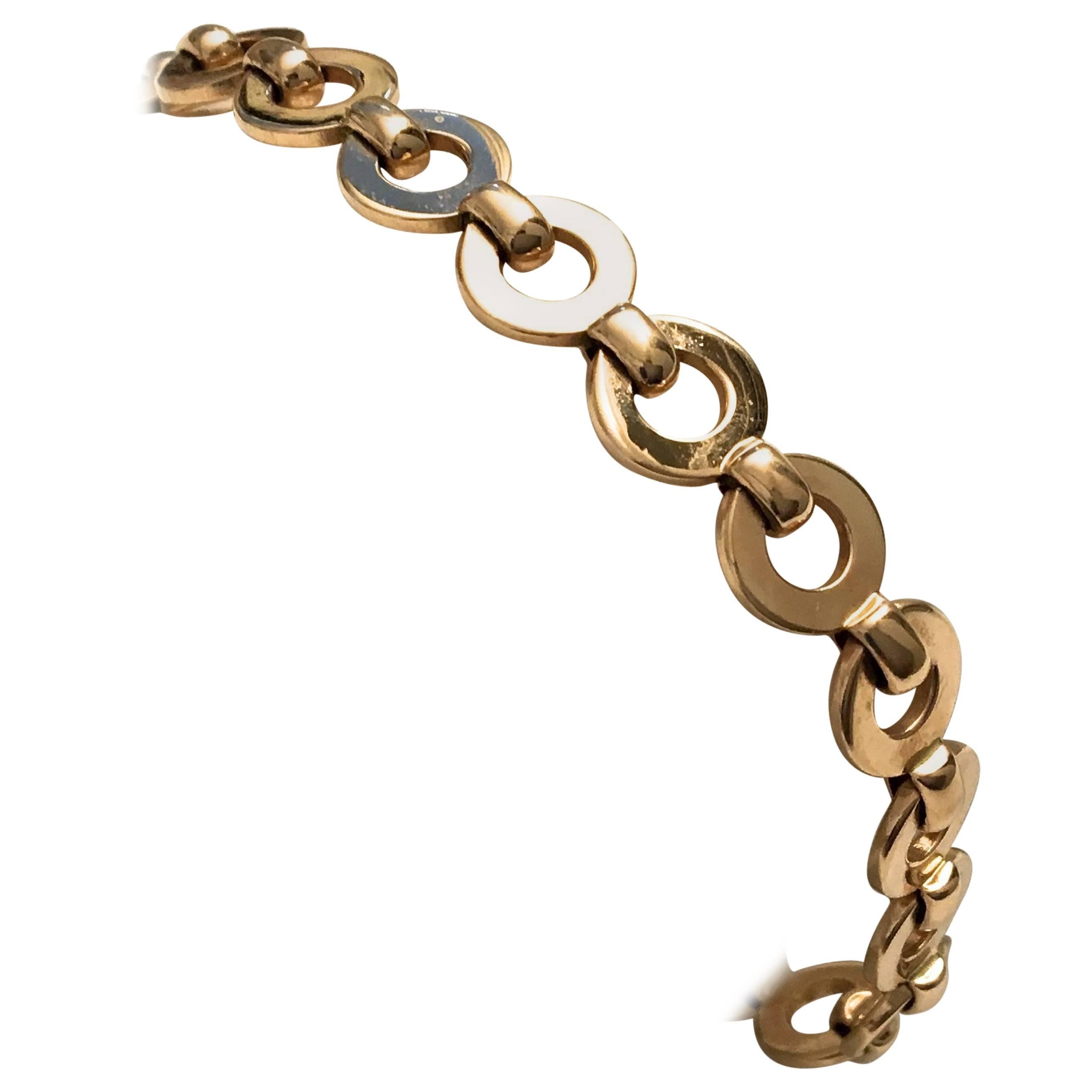 Rare Chanel 18k Gold CC Chain Bracelet  For Sale