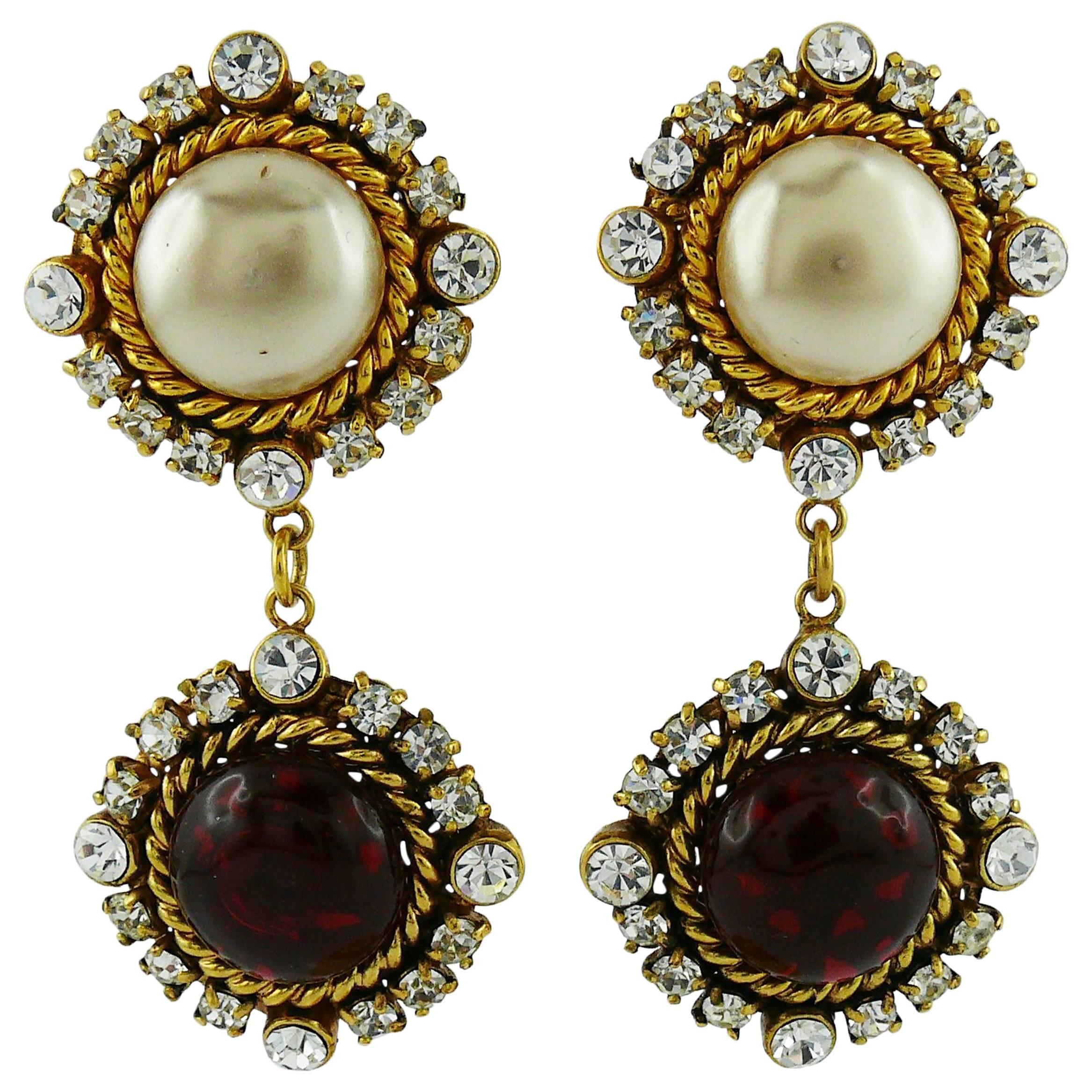 Chanel Vintage 1990s Grixpoix Gorgeous Dangling Earrings