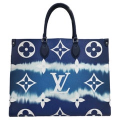 Borsa A Mano Louis Vuitton On-The-Go GM Escale Blu