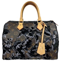 Louis Vuitton Speedy 30 Fleur De Jais Monogram Borsa A Mano 