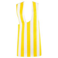 JACQUEMUS S/S 2015 "Les Parasols de Marseille" Yellow Striped Asymmetrical Top 10