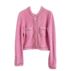 Chanel 2020 Famous Chain Trim Fluffy Jacket