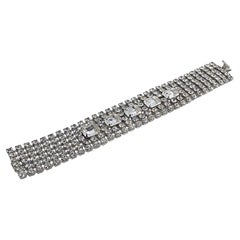 Used Weiss Clear Rhinestone Bracelet Perfect for Weddings