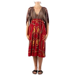 Morphew Collection Status Print Silk Twill 4-Scarf Dress