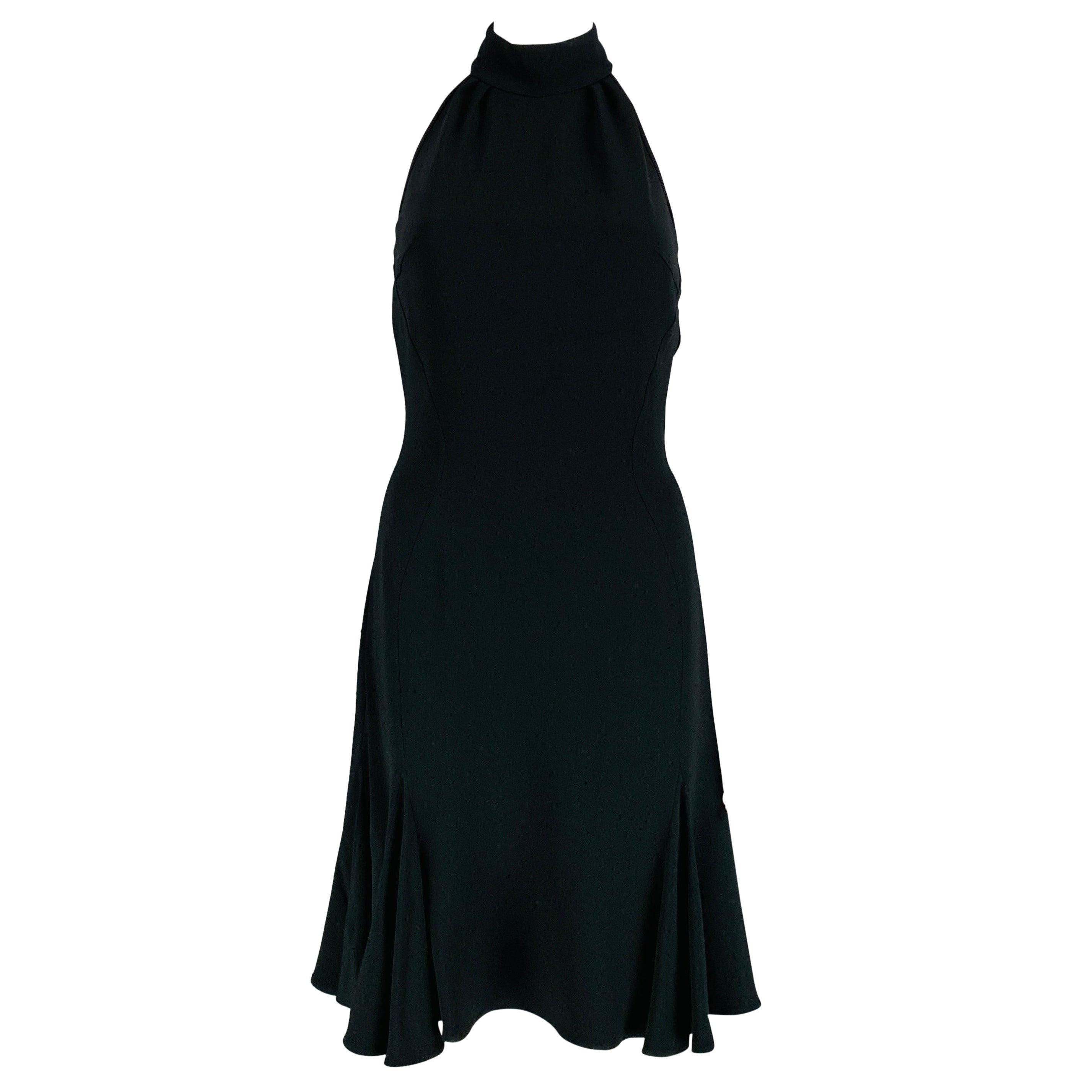 STELLA McCARTNEY Size 2 Black Viscose Blend Halter Above Knee Dress For Sale