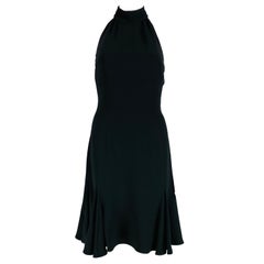 STELLA McCARTNEY Größe 2 Schwarzes überknees Kleid aus Viskosemischung mit Träger oben