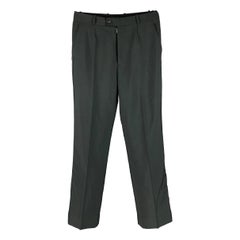 MAISON MARTIN MARGIELA Size 30 Black Wool Mohair Tuxedo Dress Pants