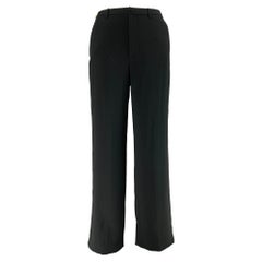 VINCE Size 12 Black Triacetate Blend Zip Fly Dress Pants