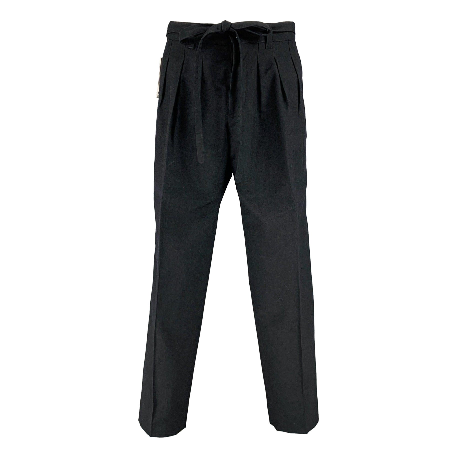 VISVIM Size L -Hakama Pants- Black Wool Linen Pleated Dress Pants For Sale