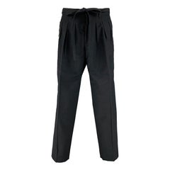 Used VISVIM Size L -Hakama Pants- Black Wool Linen Pleated Dress Pants