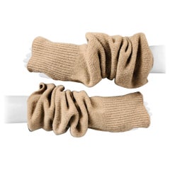 Used MARC JACOBS Grey Taupe Knitted Wool Cashmere Blend Gloves