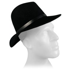 Used RAG & BONE Size S Black Wool Felt Hat