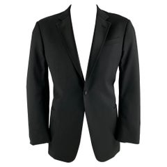 Armani Collezioni Taille 44 Manteau de sport Tuxedo en laine noire unie