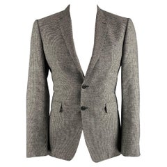 Burberry London Taille 42 Manteau de sport en coton mélangé pied-de-poule noir et blanc