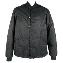 VISVIM Size L -Corps Down Jacket- Black Nylon Buttoned Coat