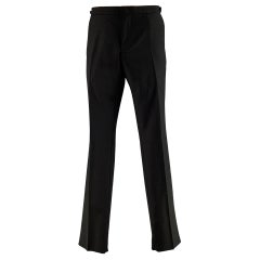 BURBERRY LONDON Taille 34 Black Solid Cupro Cotton Tuxedo Pantalon