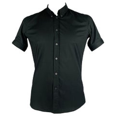 ALEXANDER MCQUEEN Talla 42 Camisa negra de manga corta