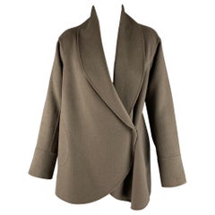 LORO PIANA Size M Grey Taupe Cashmere Shawl Collar Jacket