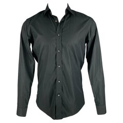 RALPH LAUREN Größe S Schwarzes langärmeliges Hemd aus Baumwolle mit Knopfleiste