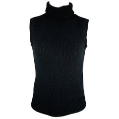 Used RALPH LAUREN Size S Black Cashmere Sleeveless Pullover