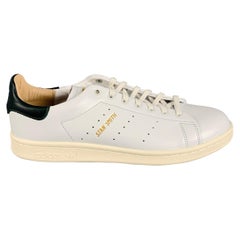 ADIDAS x STAN SMITH Size 9.5  White Perforated Leather Lace-Up Sneakers
