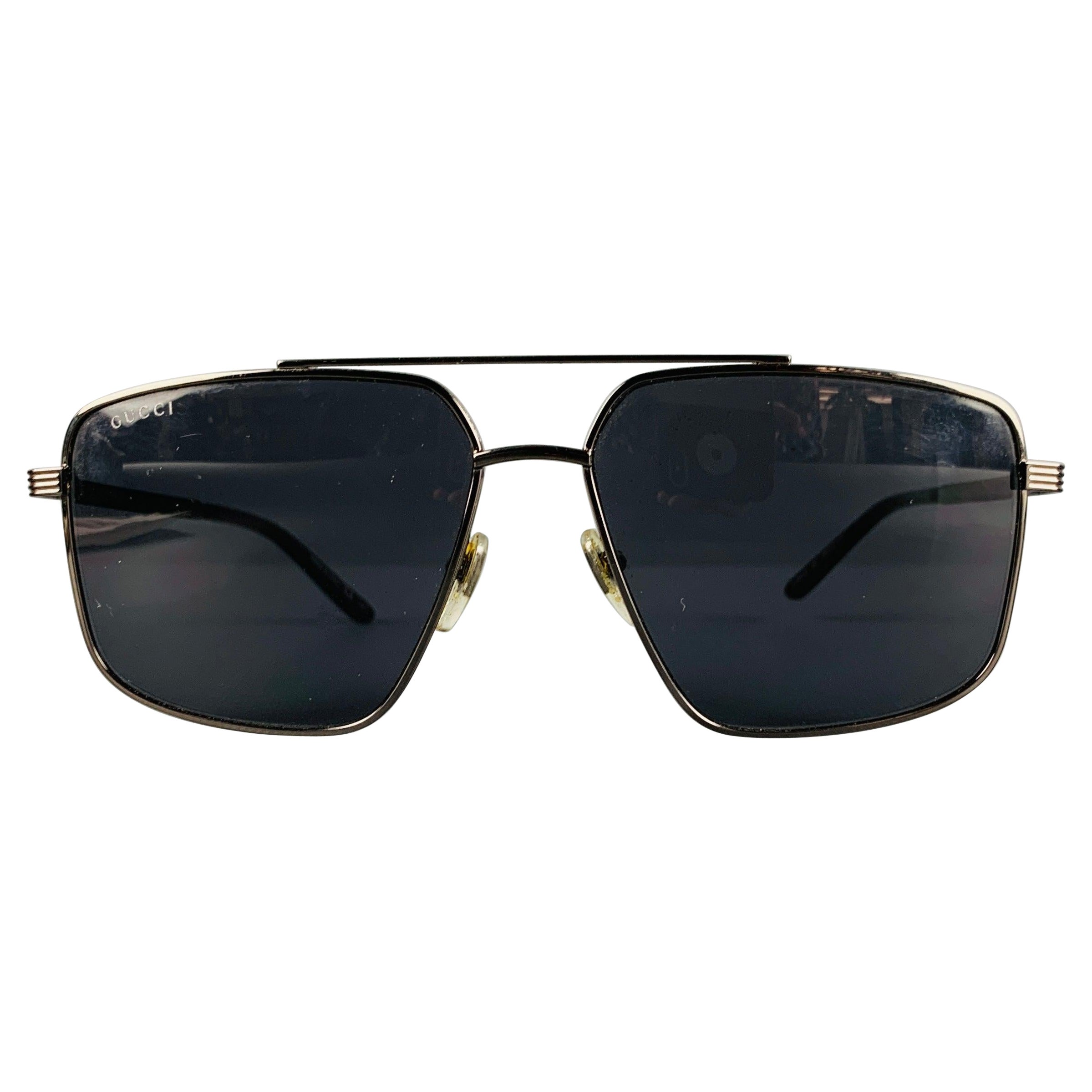 GUCCI Schwarze Metall-Sonnenbrille im Angebot