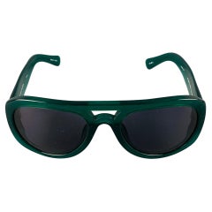 Used DRIES VAN NOTEN Green Grey Acetate Sunglasses