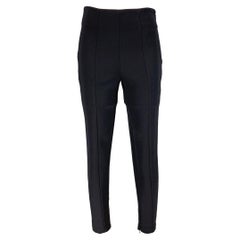 PRADA Taille 2 Pantalon habillé à jambe étroite en mélange de nylon bleu marine