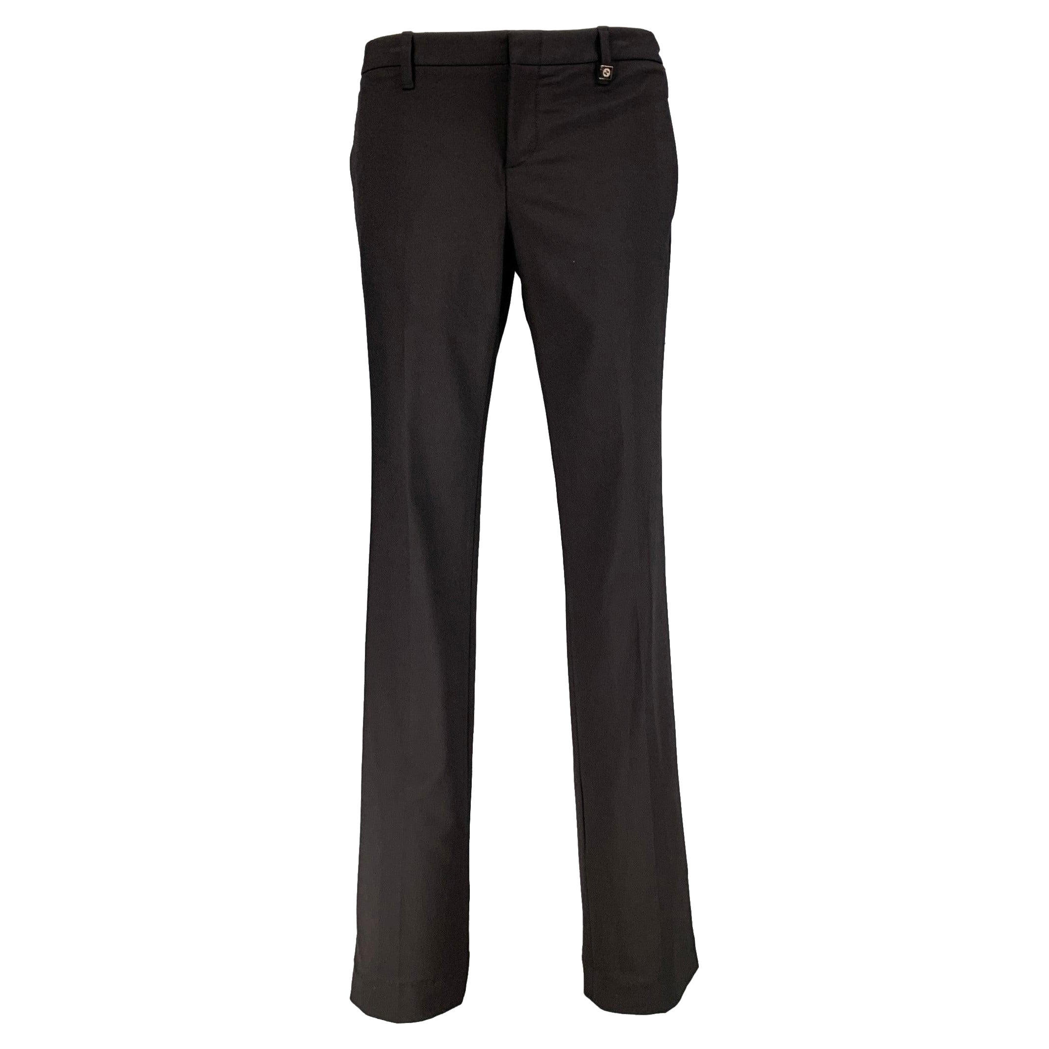 GUCCI Size 6 Black Polyamide Elastane Flat Front Dress Pants For Sale